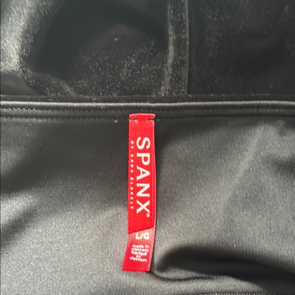 Spanx Velvet Velour High Waistband Compression Black Casual Leggins Size L - Picture 13 of 15